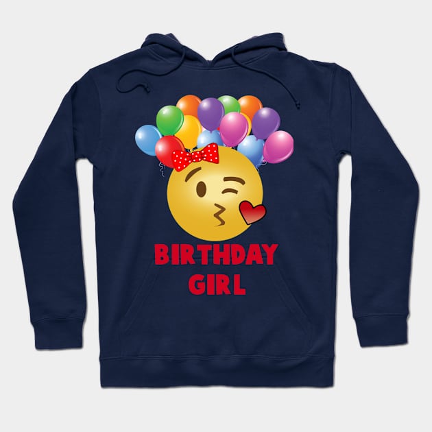 Birthday Girl - Emoji Hoodie by SusieTeeCreations